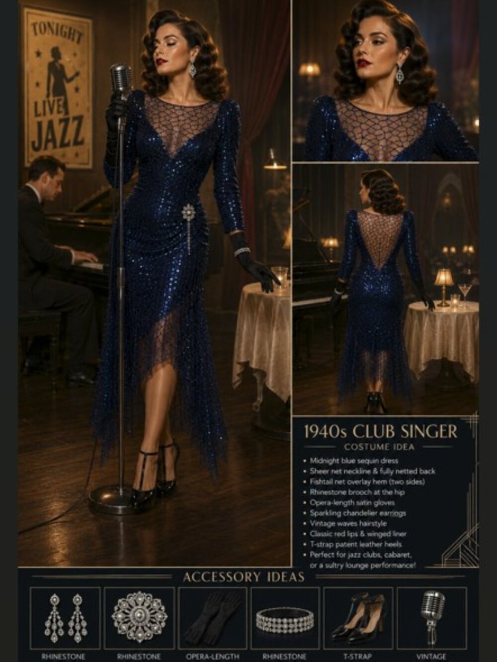 New Leaf California by Samir Vintage Blue Sequin Mesh High Low Dress